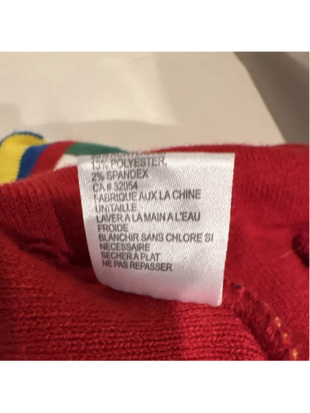 White Knight Multicolor Flag Pattern Beanie Lightweight Men's Winter Hat